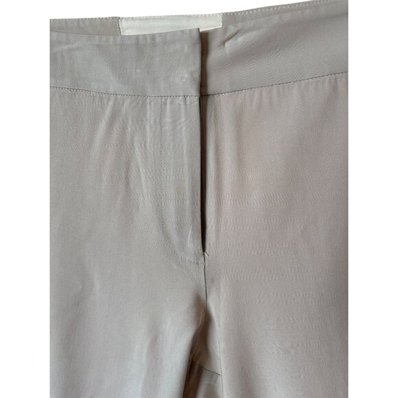 Eileen Fisher Khaki Pants Size Medium Stretch Straight Leg Dress Classic Neutral - Picture 3 of 9